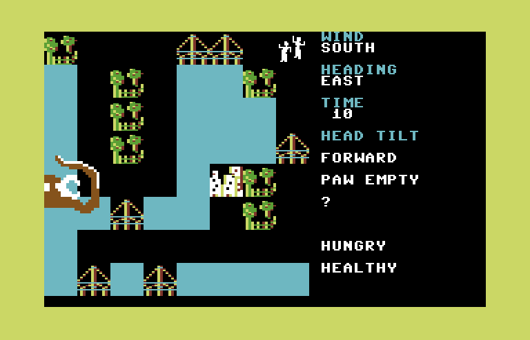 Crush, Crumble and Chomp! Commodore 64 Screenshot: Let's destroy some stuff...