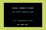 Crush, Crumble and Chomp! for Commodore 64 - Title screen.