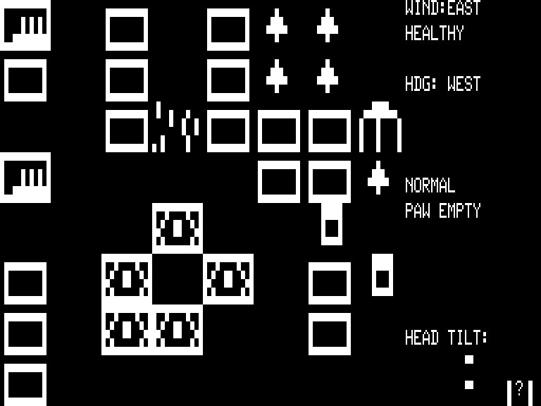 Crush, Crumble and Chomp! TRS-80 Screenshot: On to the next screen, there's a lot to destroy here!