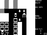 Crush, Crumble and Chomp! for TRS-80 - Terrorizing a city as a giant robot.