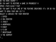 Crush, Crumble and Chomp! for TRS-80 - You can also create custom monsters.