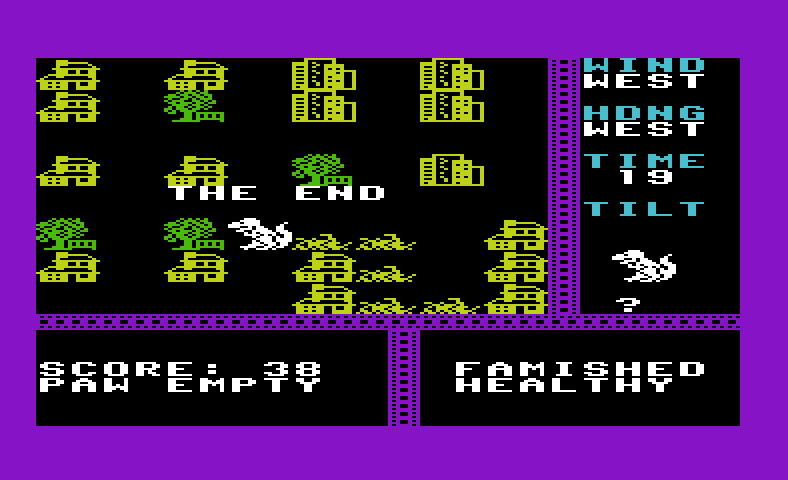 Crush, Crumble and Chomp! Commodore VIC-20 Screenshot: The end!