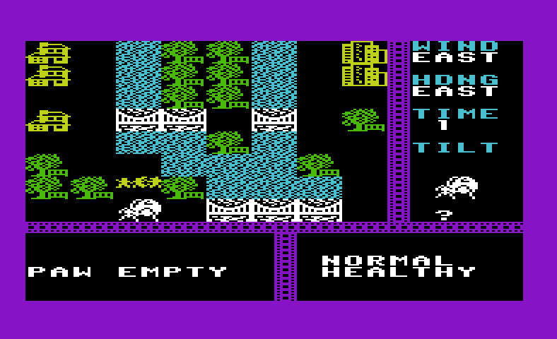 Crush, Crumble and Chomp! Commodore VIC-20 Screenshot: A giant arachnid attacks!