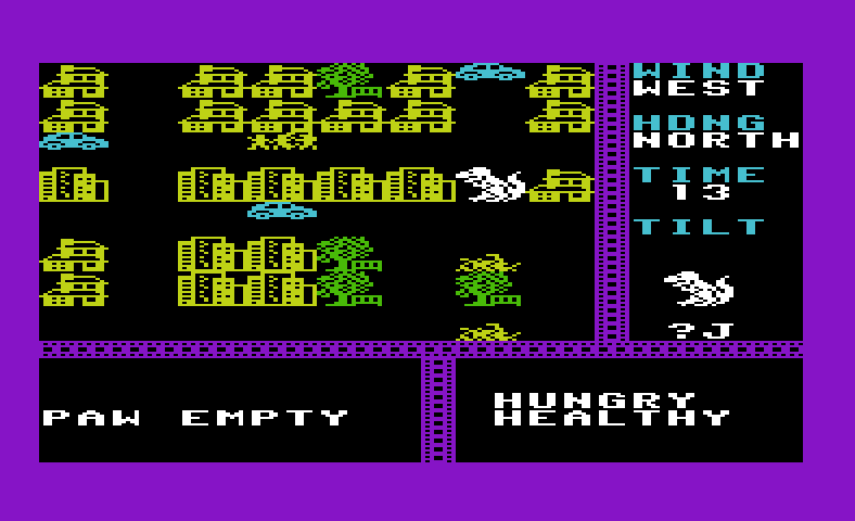 Crush, Crumble and Chomp! Commodore VIC-20 Screenshot: Police cars arrive!