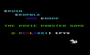 Crush, Crumble and Chomp! for Commodore VIC-20 - Title screen.