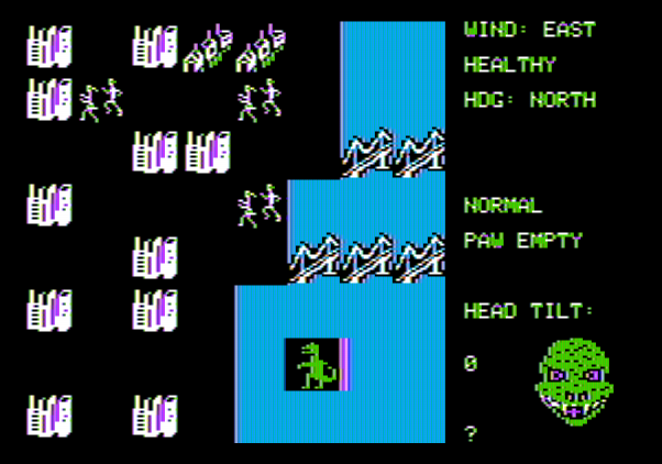 Crush, Crumble and Chomp! Apple II Screenshot: Game start.