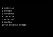 Crush, Crumble and Chomp! for Apple II - What monster do you want?