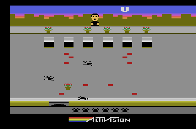 Crackpots Atari 2600 Screenshot: Game start; here come the bugs!