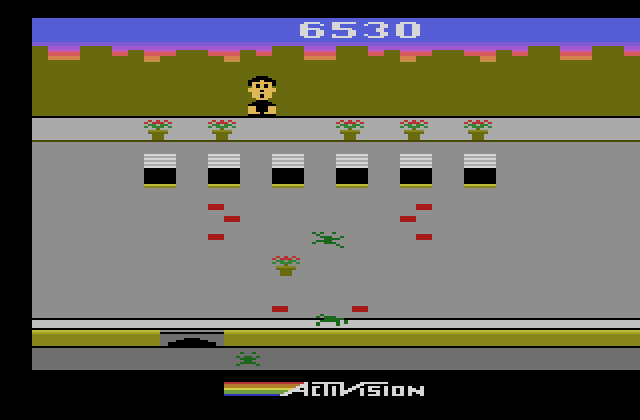 Crackpots Atari 2600 Screenshot: With less vertical space, the game gets tougher!