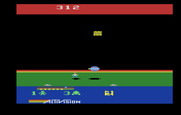 Cosmic Commuter for Atari 2600 - When the top bar turns red it means there is a commuter nearby to pick up.