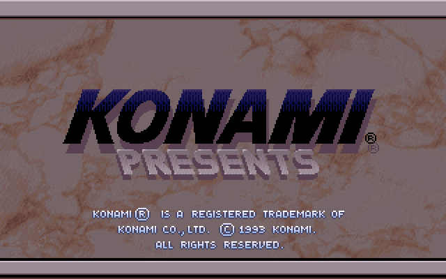 Wilson ProStaff Golf IBM PC/Compatibles Screenshot: Konami logo screen.