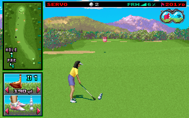 Wilson ProStaff Golf IBM PC/Compatibles Screenshot: Here's my second shot...