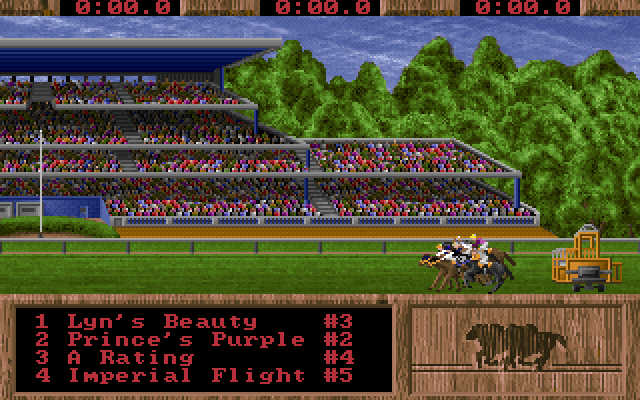 Quarter Pole IBM PC/Compatibles Screenshot: And they're off!
