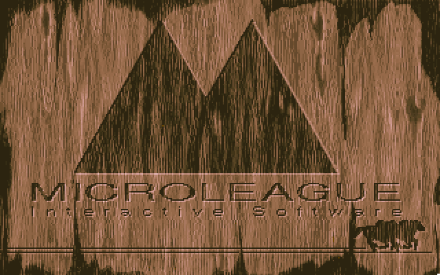 Quarter Pole IBM PC/Compatibles Screenshot: Microleague logo screen.
