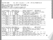 Quarter Pole for IBM PC/Compatibles - Viewing the program for the day.