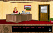 Quarter Pole for IBM PC/Compatibles - Visiting the president's office, but the secretary won't let me in...