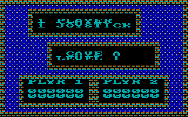 Boulder Dash II: Rockford's Revenge IBM PC/Compatibles Screenshot: The main game menu.