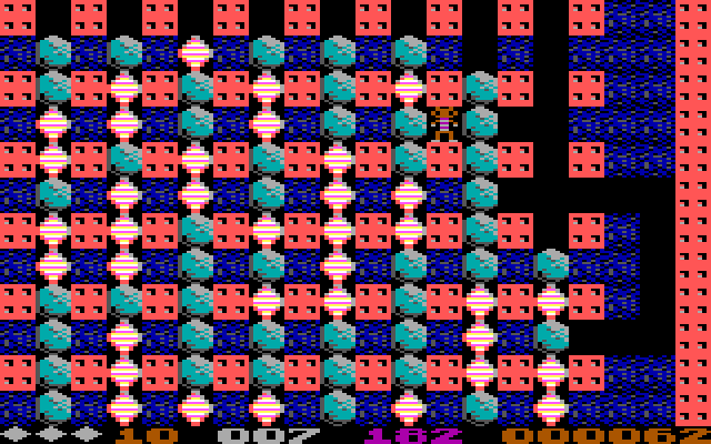 Boulder Dash II: Rockford's Revenge IBM PC/Compatibles Screenshot: Oh no, I'm trapped!