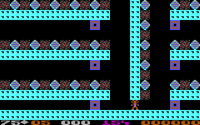 Boulder Dash II: Rockford's Revenge IBM PC/Compatibles Screenshot: Ok, made it this far...where to next?