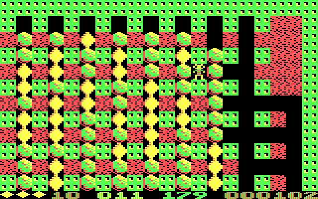Boulder Dash II: Rockford's Revenge IBM PC/Compatibles Screenshot: Oh no, I'm trapped!