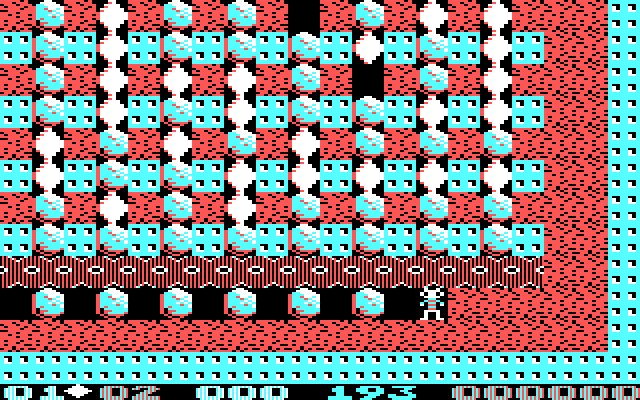 Boulder Dash II: Rockford's Revenge IBM PC/Compatibles Screenshot: Make sure you don't get trapped in this maze...