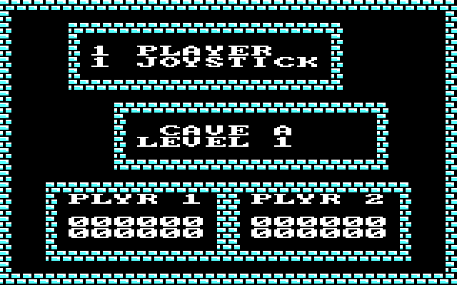 Boulder Dash II: Rockford's Revenge IBM PC/Compatibles Screenshot: The main game menu.