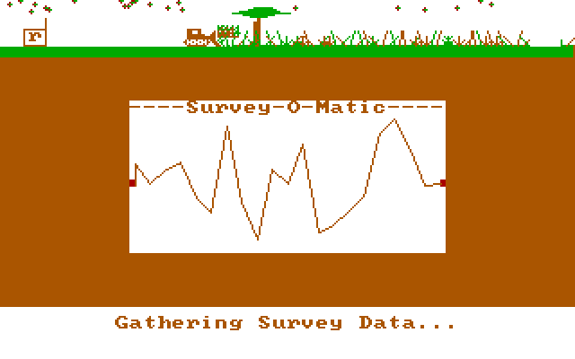 Oil Barons IBM PC/Compatibles Screenshot: Here's what the Survey-O-Matic says about this location...
