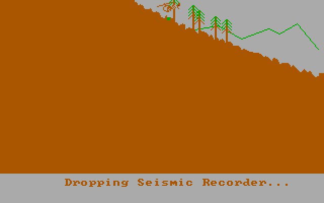 Oil Barons IBM PC/Compatibles Screenshot: Surveying this region...