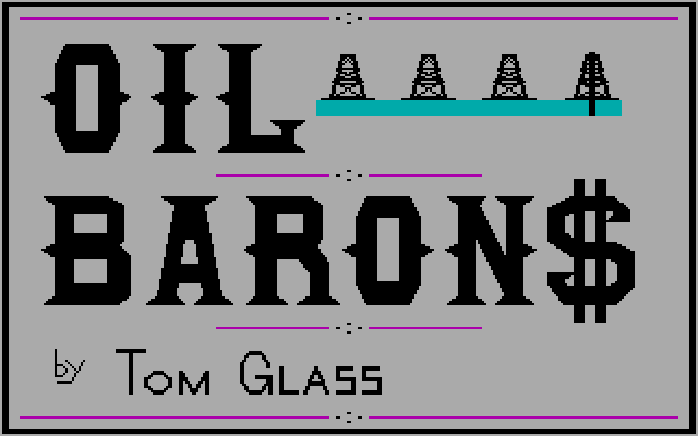 Oil Barons IBM PC/Compatibles Screenshot: Title screen.