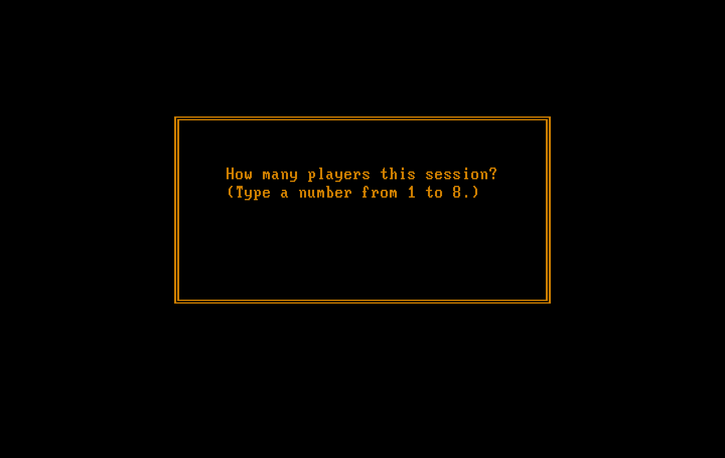 One Hundred and One Monochrome Mazes IBM PC/Compatibles Screenshot: How many players?