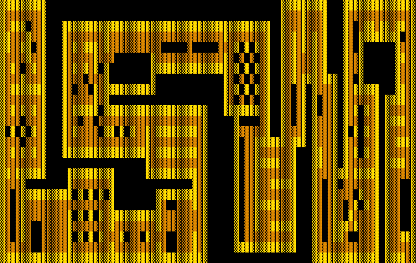 One Hundred and One Monochrome Mazes IBM PC/Compatibles Screenshot: Some mazes have hidden traps...