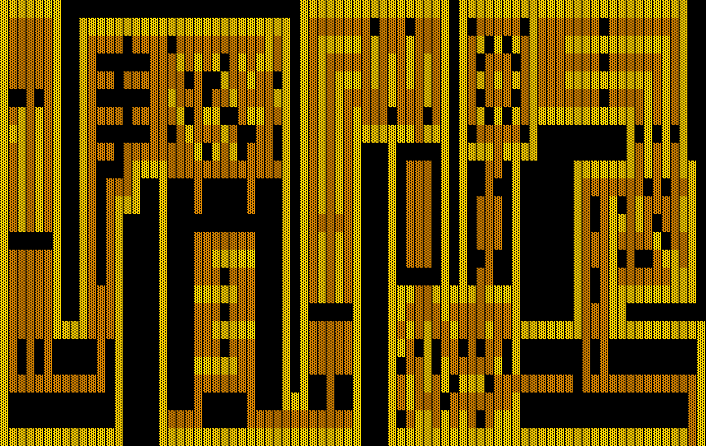 One Hundred and One Monochrome Mazes IBM PC/Compatibles Screenshot: Don't fall into the holes (the black spaces)!