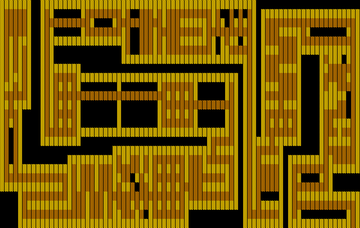 One Hundred and One Monochrome Mazes IBM PC/Compatibles Screenshot: Navigating a maze...