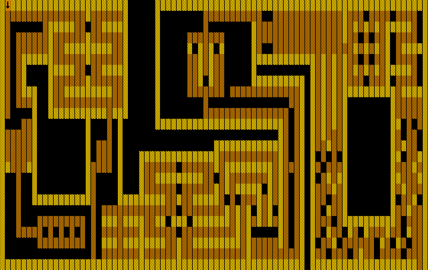 One Hundred and One Monochrome Mazes IBM PC/Compatibles Screenshot: Be careful...there are some narrow paths here!