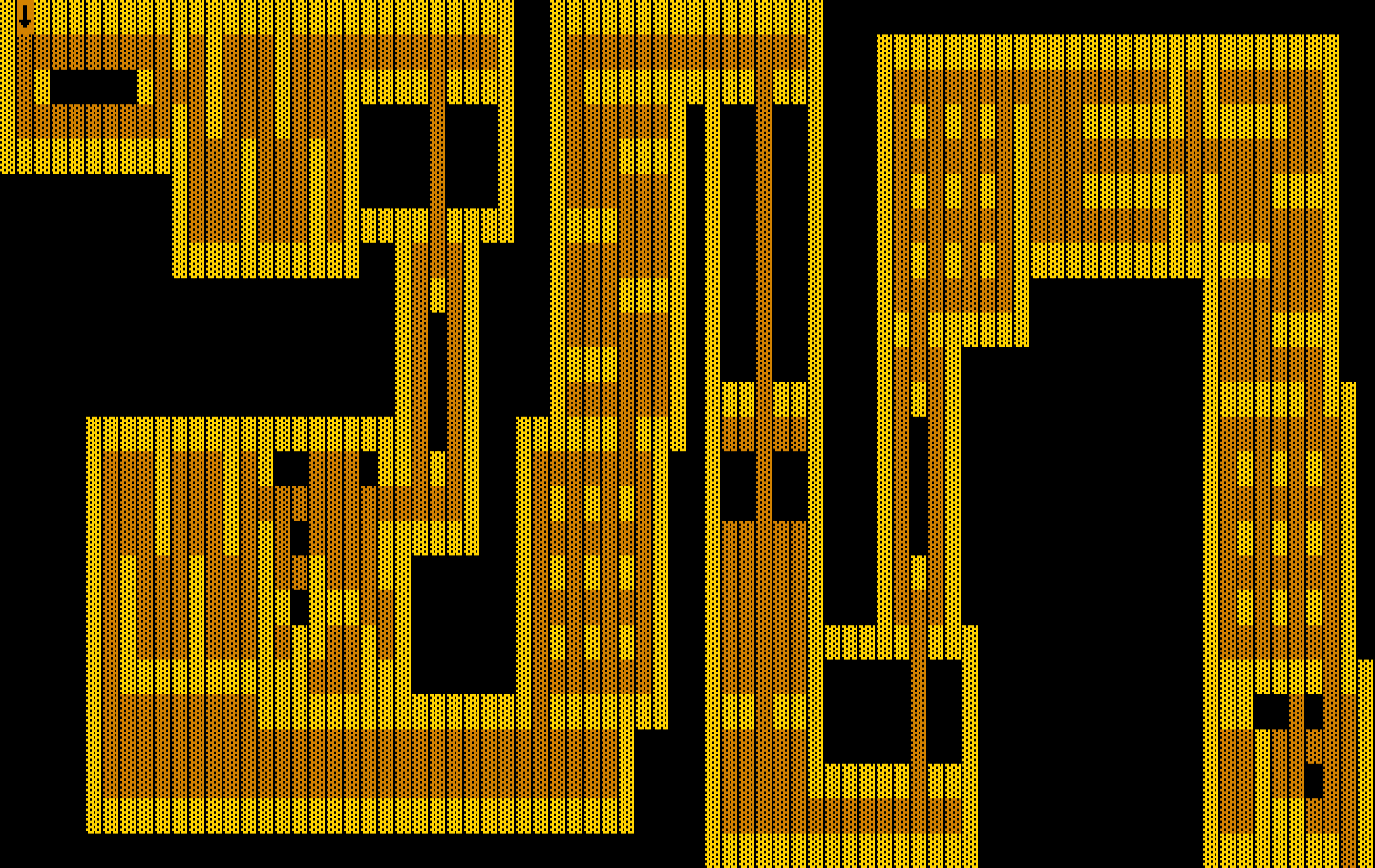 One Hundred and One Monochrome Mazes IBM PC/Compatibles Screenshot: The very first maze in the game.