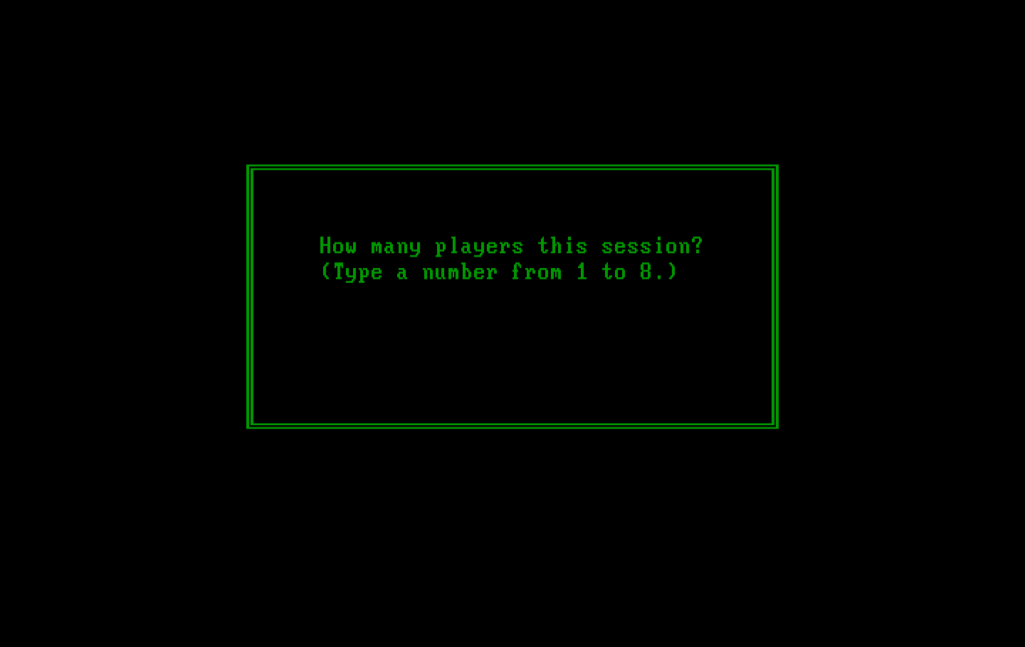 One Hundred and One Monochrome Mazes IBM PC/Compatibles Screenshot: How many players?
