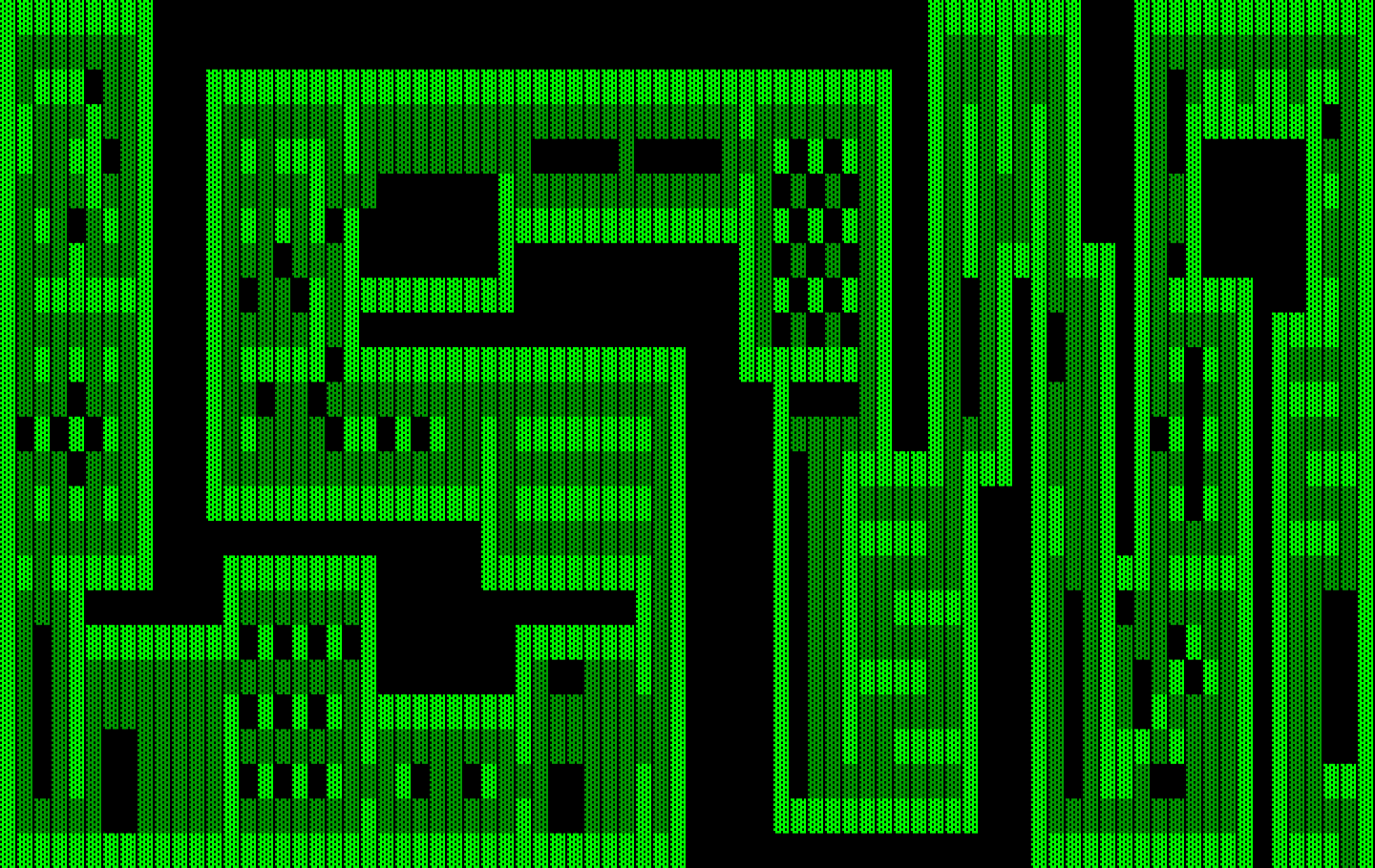 One Hundred and One Monochrome Mazes IBM PC/Compatibles Screenshot: Some mazes have hidden traps...
