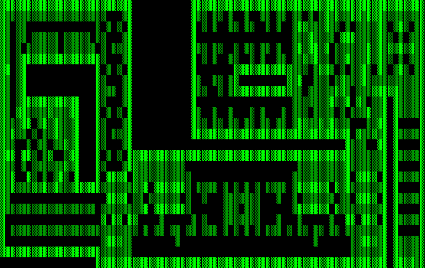 One Hundred and One Monochrome Mazes IBM PC/Compatibles Screenshot: Navigating this maze will be tricky...