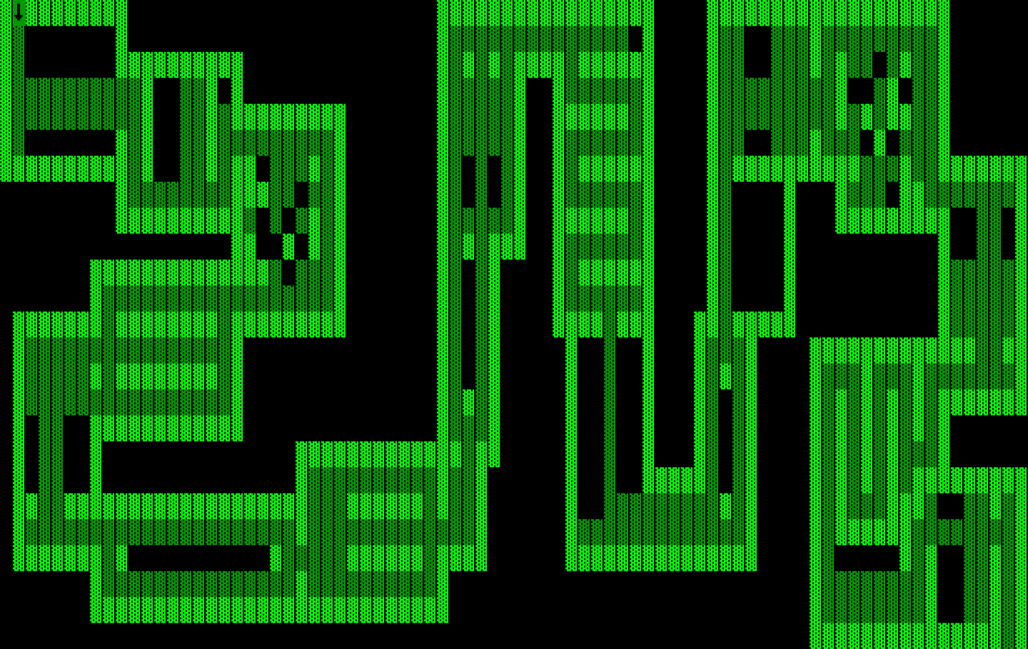 One Hundred and One Monochrome Mazes IBM PC/Compatibles Screenshot: Another of the 101 mazes...