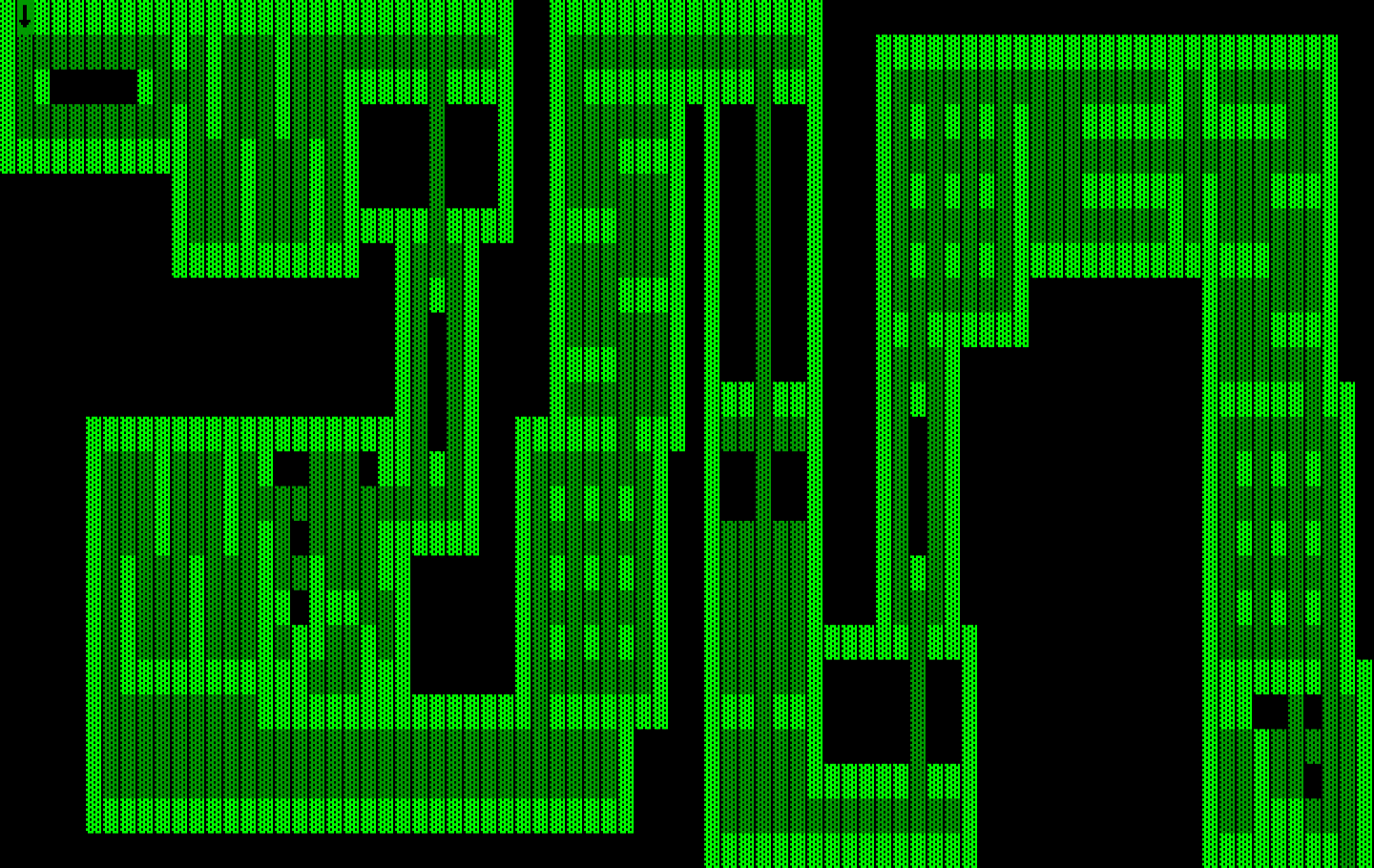 One Hundred and One Monochrome Mazes IBM PC/Compatibles Screenshot: The very first maze in the game.