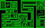 One Hundred and One Monochrome Mazes for IBM PC/Compatibles - Falling into a pit in the top left of the maze...