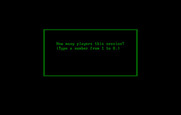 One Hundred and One Monochrome Mazes for IBM PC/Compatibles - How many players?