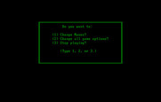 One Hundred and One Monochrome Mazes for IBM PC/Compatibles - After trying a maze you can optionally change game settings.