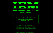 One Hundred and One Monochrome Mazes for IBM PC/Compatibles - IBM logo screen.