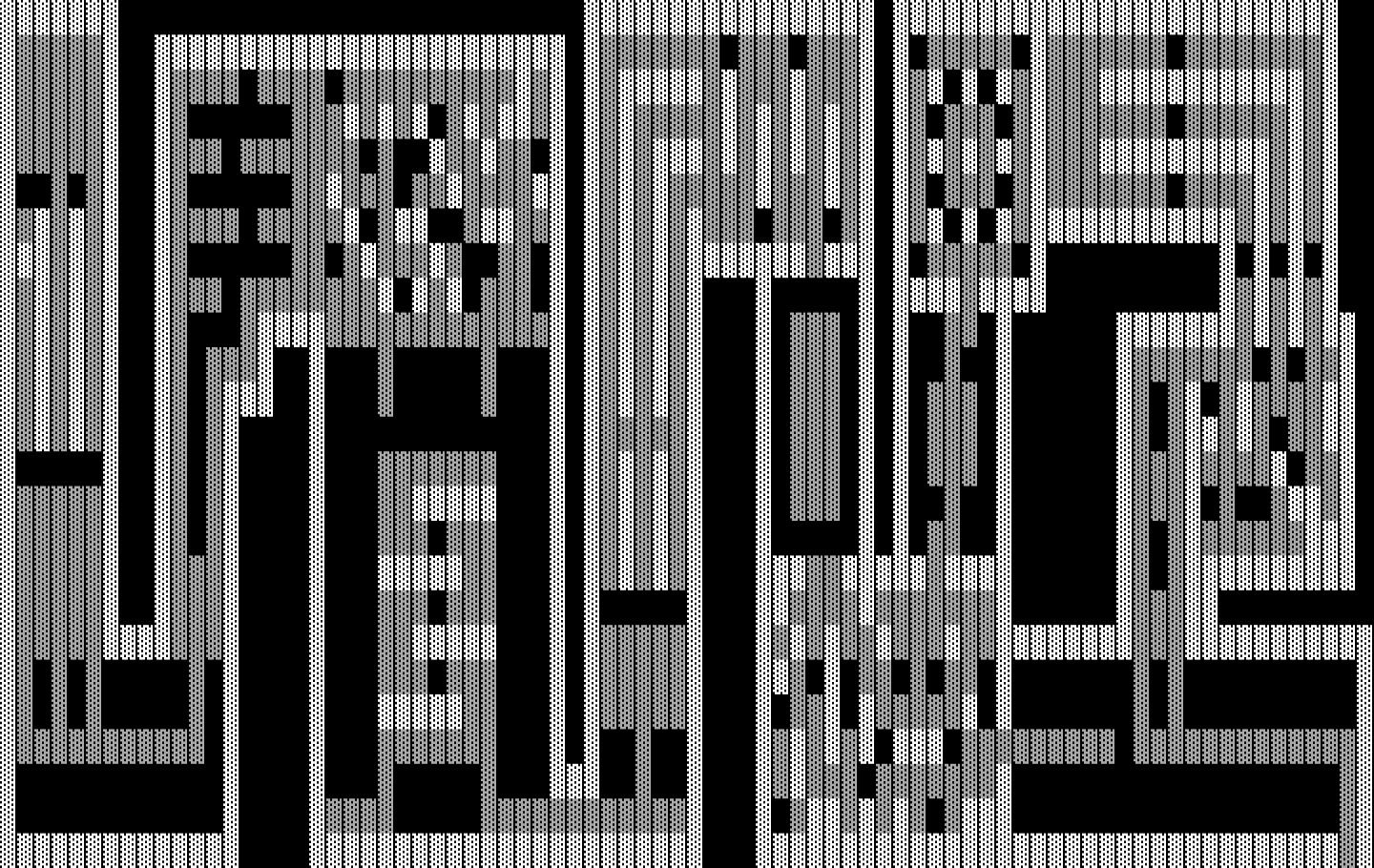 One Hundred and One Monochrome Mazes IBM PC/Compatibles Screenshot: Don't fall into the holes (the black spaces)!