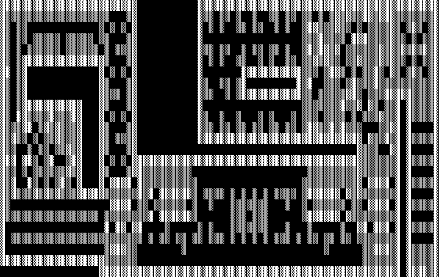 One Hundred and One Monochrome Mazes IBM PC/Compatibles Screenshot: Navigating this maze will be tricky...