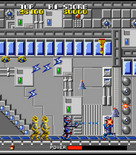 Galivan: Cosmo Police for Arcade - Watch out for attacks from behind!