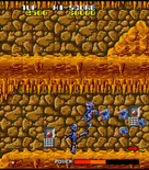 Galivan: Cosmo Police for Arcade - Attacking incoming enemies...