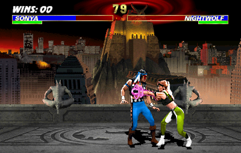 Mortal Kombat 3 Arcade Screenshot: Fight in progress...