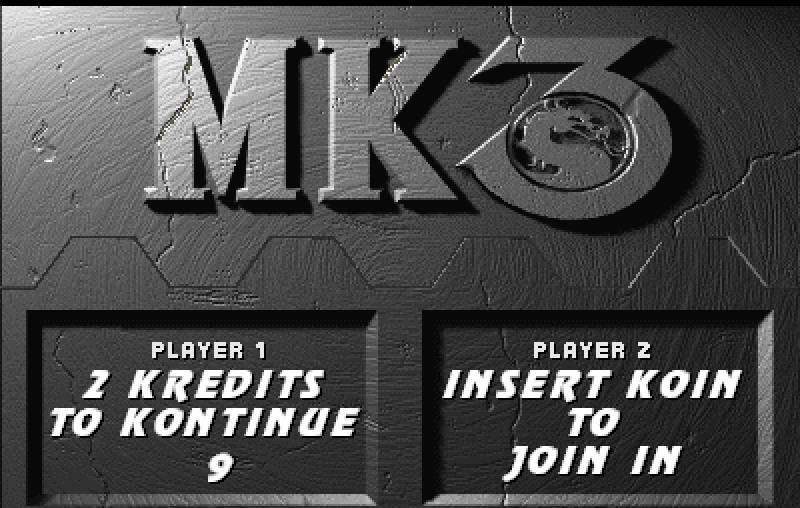 Mortal Kombat 3 Arcade Screenshot: Game over.